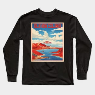 Olkhon Island Lake Baikal Russia Vintage Tourism Poster Long Sleeve T-Shirt